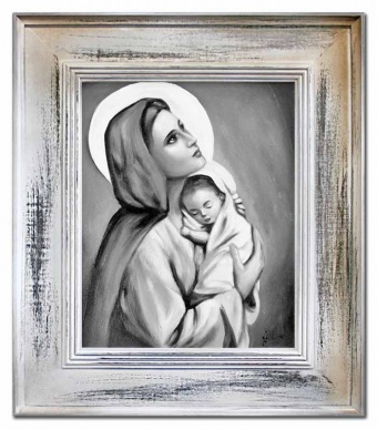 Holy Mary with Child Handicraft Oil Paintings Canvas Oil Painting G15035