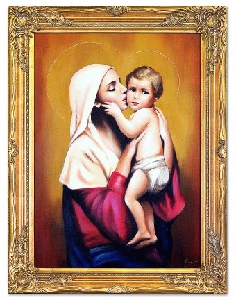 Maria and Child Handicraft Oil Paintings Canvas Oil Painting Picture G05337