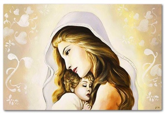 Mother with child handmade oil paintings canvas oil painting picture G119347