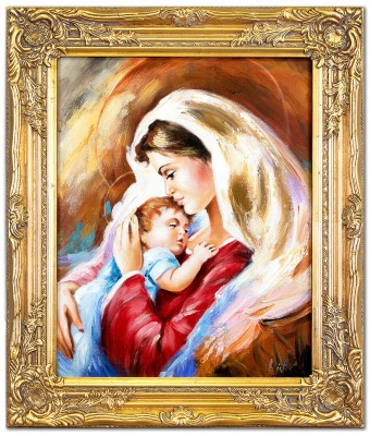 Maria with child handwork oil paintings paintings canvas oil picture image G04037