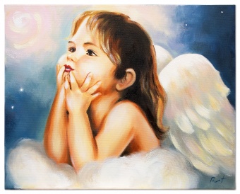 Angel of Dreams Handcrafted Oil Paintings Canvas Oil Painting Picture G02615