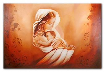 Mother and child handwork oil paintings canvas oil picture image G00604