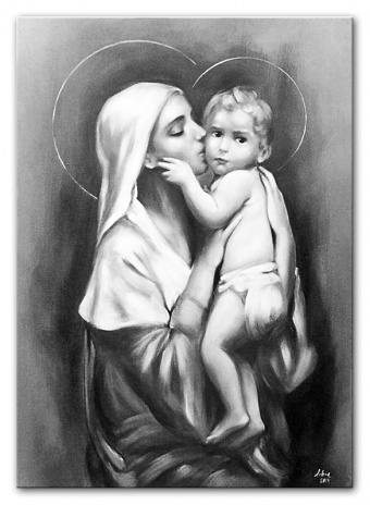 Maria and child handmade oil paintings canvas oil painting picture G00261