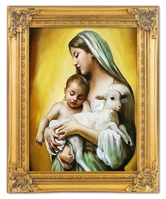 Madonna with Child Handcrafted Oil Paintings Canvas Oil Painting Picture G95320