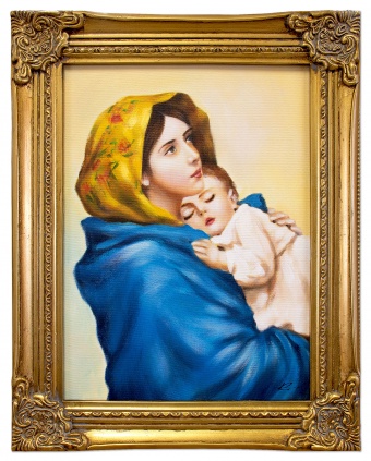 Madonna and Child Handcrafted Oil Paintings Canvas Oil Painting Image G05679