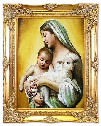 Maria with lamb handmade oil paintings canvas oil painting picture G00257