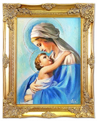 Madonna with Child Handmade Oil Paintings Canvas Oil Painting Picture G02524