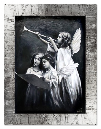 Angel game handmade oil paintings canvas oil painting picture G06301