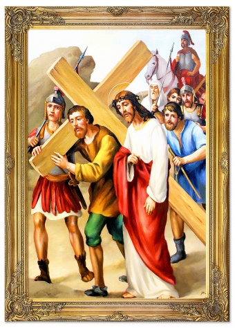 Jesus\' Stations of the Cross Handwork Oil Paintings Canvas Oil Painting Picture G01621