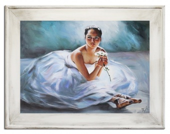 Ballerina in Spring Handmade Oil Paintings Canvas Oil Painting G16684