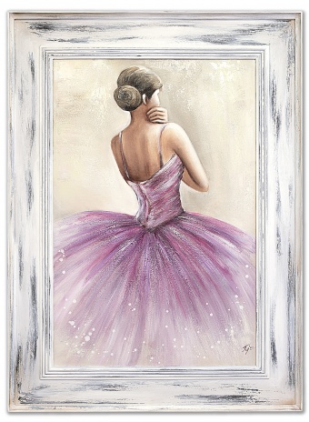 Ballerina in pink dress Handmade oil paintings Canvas G104164