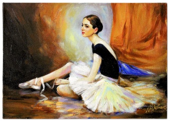 Ballerina in motion Handcrafted oil paintings Canvas oil painting G120073