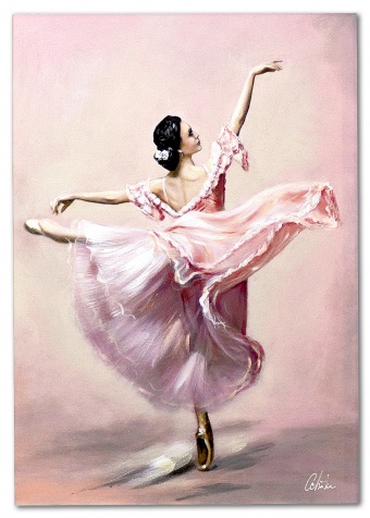 Dancing ballerina handmade oil paintings canvas oil painting G119513