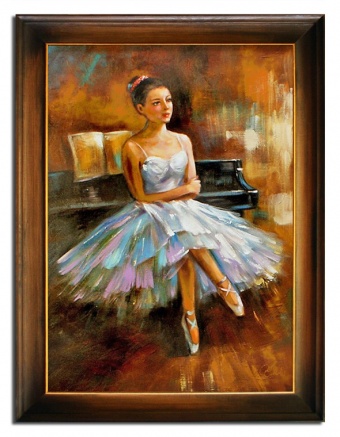 Ballerina at the piano handmade oil paintings canvas oil painting G15927