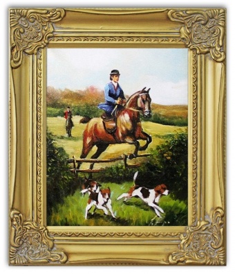 Horseman in the field Handicraft Oil paintings Paintings Canvas Oil painting Picture G05847