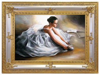 Ballerina in White Handmade Oil Paintings Canvas Oil Painting Picture G94047