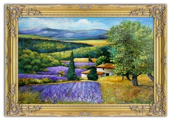 Lavender landscape handmade oil paintings canvas oil painting G94026