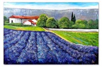 Lavender field handmade oil paintings canvas oil painting picture G119726