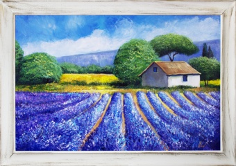 Lavender field handmade oil paintings canvas oil painting picture G16293