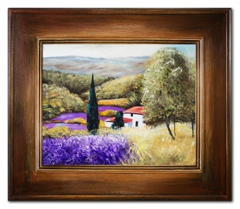 Landscape with Lavender Handmade Oil Paintings Canvas G16326