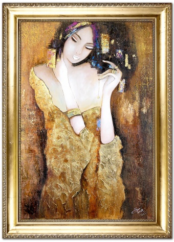 Golden Beauty Handcrafted Oil Paintings Canvas Oil Painting G118524