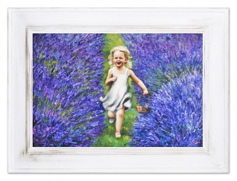 "Girls in the Lavender Field" Handwork Oil Paintings Canvas G10057