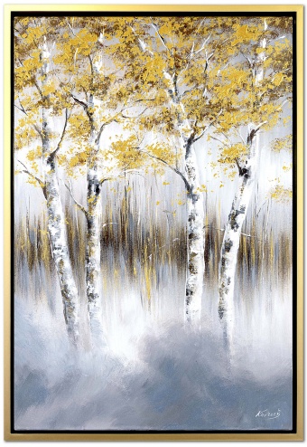 Autumn Birch Handicraft Oil Paintings Canvas Oil Painting G118486