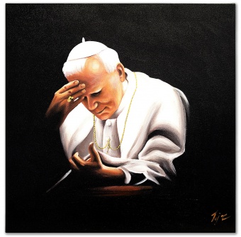 Thoughtful Pope Handwork Oil Paintings Canvas Oil Painting G119227