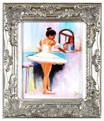 Ballerina at the Mirror Handmade Oil Paintings Canvas Oil Painting G17218