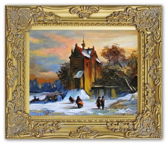 Winter landscape handmade oil paintings canvas oil painting picture G05794