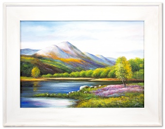 "Landscape at the Lake" Handwork Oil Paintings Paintings Canvas Oil Painting G14972