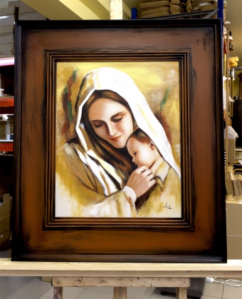 Mary with Child Handwork Oil Paintings Paintings Canvas Oil Painting Picture G119063