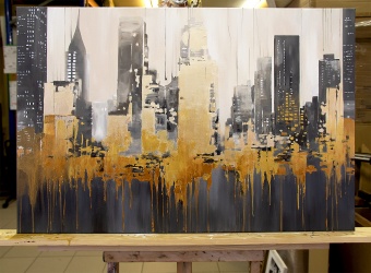 City in gold handmade oil paintings canvas oil painting picture G119841