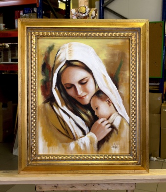 Maria with child handwork oil paintings paintings canvas oil picture image G119058