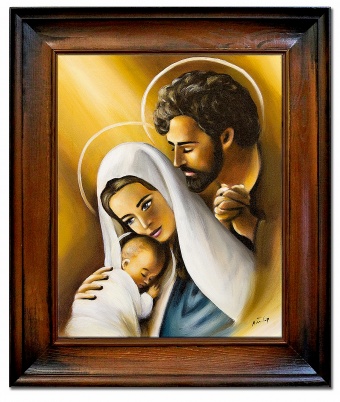 Holy Family Handwork Oil Paintings Canvas Oil Painting Image G102636