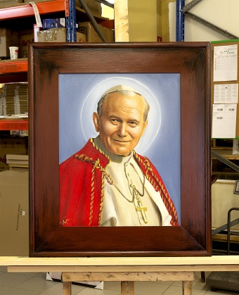 Pope John Paul II Handcrafted Oil Paintings Canvas G118690