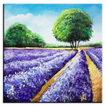 Lavender field handmade oil paintings canvas oil painting image G16398