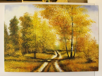 Autumn path handmade oil paintings canvas oil painting picture images G116198