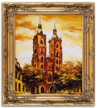 Golden Towers Handcraft Oil Paintings Canvas Oil Painting Picture G15828