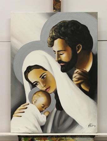 The Holy Family Handwork Oil Paintings Canvas Oil Painting G117441