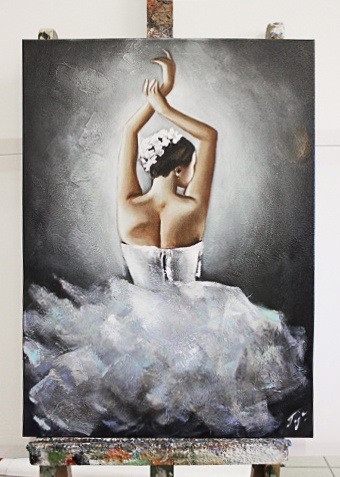 Ballerina Handmade Oil Paintings Canvas Oil Painting Picture Pictures G116589