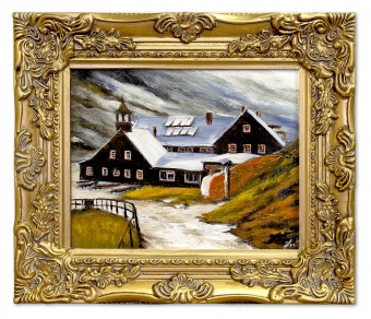 House in the landscape handmade oil paintings canvas G102653