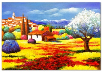 Spring landscape handmade oil paintings canvas oil painting G119148