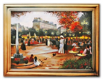 "Autumn Encounters" Handicraft Oil Paintings Canvas G02699