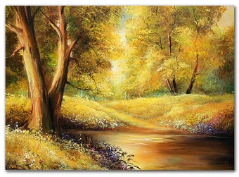 Golden Autumn Handmade Oil Paintings Canvas Oil Painting Picture G119080