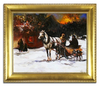 Winter landscape Handwork Oil paintings Canvas Oil painting Picture G05761