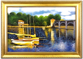 Shore Landscape Handcrafted Oil Paintings Canvas Oil Painting Picture G99290