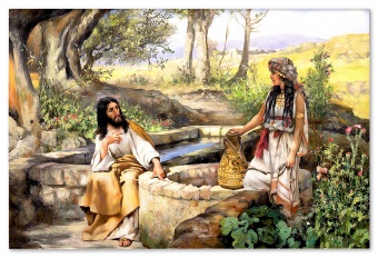 Jesus\' encounter with the Samaritan woman Handicraft Oil paintings Paintings G119842