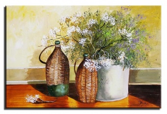 Bouquet in vases handmade oil paintings canvas oil painting picture G06245