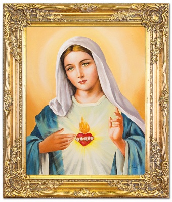 Sacred Heart Mary Handcrafted Oil Paintings Canvas Oil Painting G118430